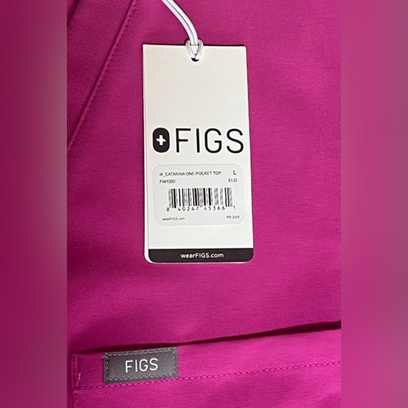 💗💜FIGS Catarina™ One-Pocket Scrub Top Electric Orchid Large NWT - Picture 4 of 13